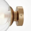 Applique globe en verre avec base or mat, 20 cm DELTONA