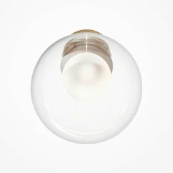 Applique globe en verre avec base or mat, 20 cm DELTONA