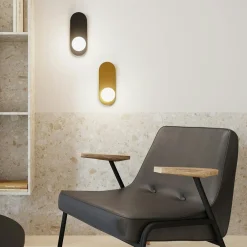 Applique globe en verre avec support doré, style design MESA