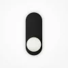 Applique globe en verre avec support noir, style design MESA