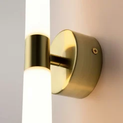 Applique moderne avec LED - tige dorée & blanc DELMAR
