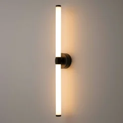 Applique moderne avec LED - tige noire et blanc DELMAR