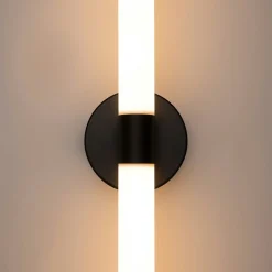 Applique moderne avec LED - tige noire et blanc DELMAR
