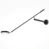 Applique murale articulée LED – 1 lampe disque noire OCALA