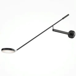 Applique murale articulée LED – 1 lampe disque noire OCALA