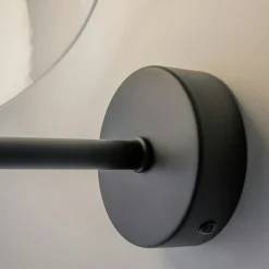 Applique murale blanche rétro – dôme verre & opalin WINDER