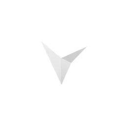 Applique murale design blanche, origami triangulaire SFAX