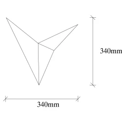 Applique murale design blanche, origami triangulaire SFAX