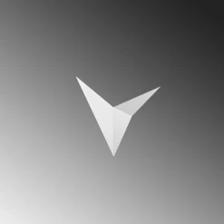 Applique murale design blanche, origami triangulaire SFAX