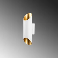 Applique murale design blanche, abat-jour cylindrique SINOP