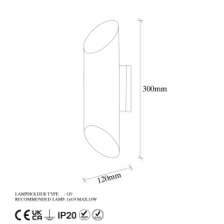 Applique murale design blanche, abat-jour cylindrique SINOP