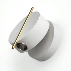 Applique murale design blanche & or – bloc rond orientable MESA