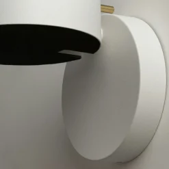 Applique murale design blanche & or – bloc rond orientable MESA
