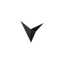 Applique murale design noire, origami triangulaire SFAX