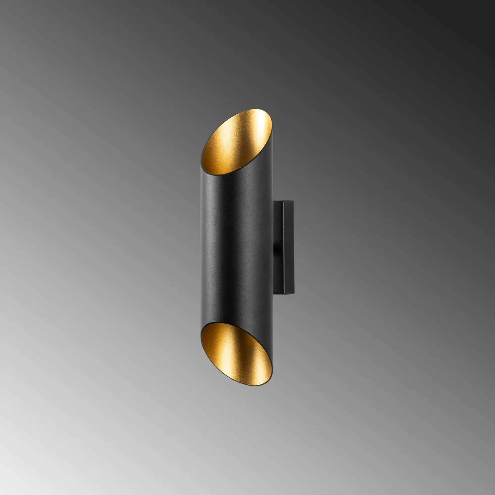 Applique murale design noire, abat-jour cylindrique SINOP