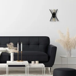 Applique murale design noire, forme sablier SINOP