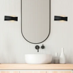 Applique murale design noire, nœud stylisé 35 cm SFAX