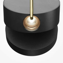 Applique murale design noire & or – bloc rond orientable MESA
