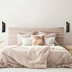 Applique murale design noir & or, abat-jour ruban SINOP