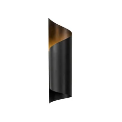 Applique murale design noir & or, abat-jour ruban SINOP