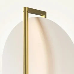 Applique murale dorée – disque blanc minimaliste WINDER