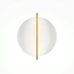 Applique murale dorée – disque blanc minimaliste WINDER