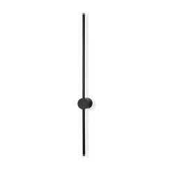 Applique murale LED design, 1 tige noire verticale VIESTE