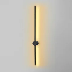 Applique murale LED design, 1 tige noire verticale VIESTE