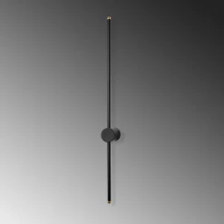 Applique murale LED design, 1 tige noire verticale VIESTE