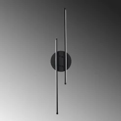 Applique murale LED design, 2 tiges noires 86 cm VIESTE
