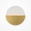Applique murale moderne – disque doré strié ⌀30 cm LAUREL
