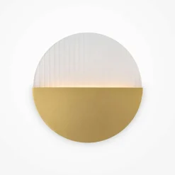 Applique murale moderne – disque doré strié ⌀30 cm LAUREL