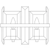 Applique murale moderne en verre forme cube 2 ampoules MODENE