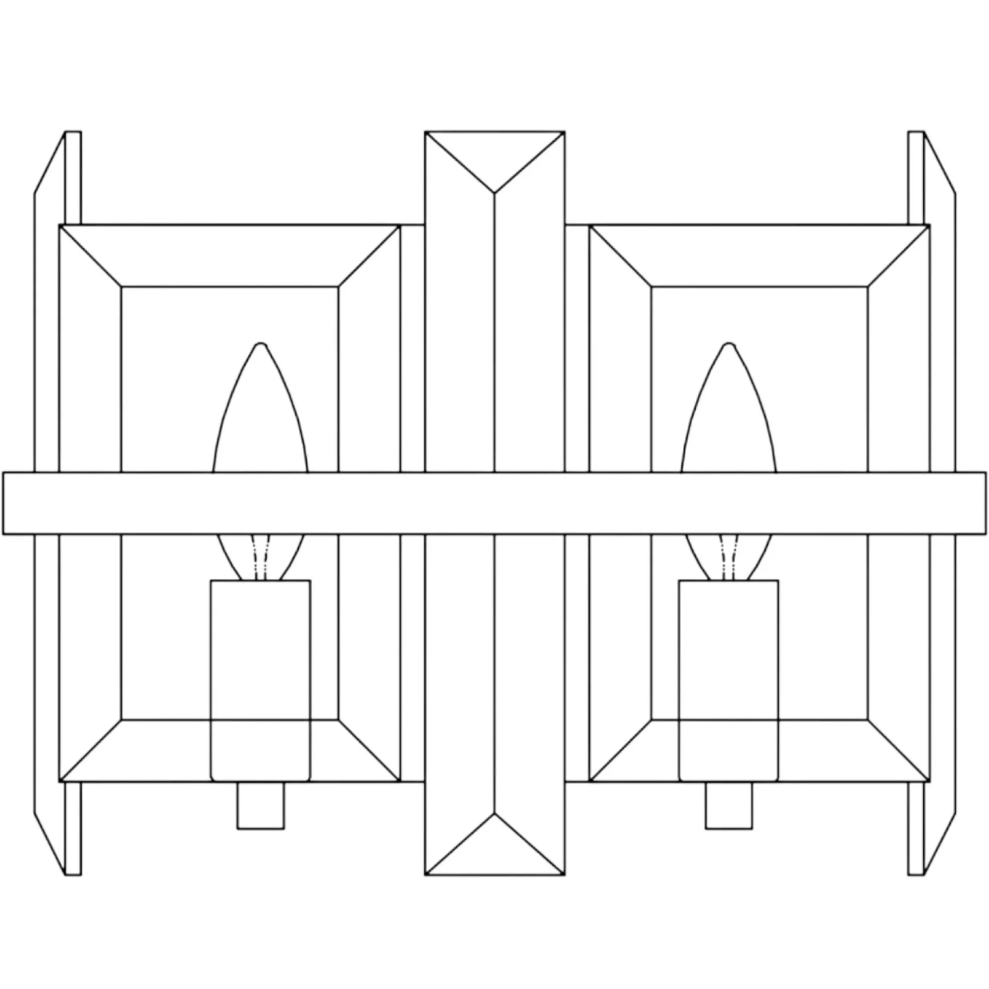 Applique murale moderne en verre forme cube 2 ampoules MODENE
