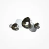Applique murale moderne, galets argent brillants et mats ELY