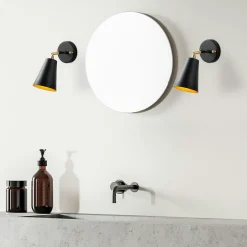 Applique murale moderne noire, abat-jour orientable SFAX