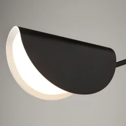 Applique murale noire – abat‑jour plié, bras orientable LENORE