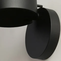 Applique murale noire design – bloc rond orientable MESA