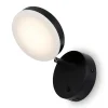 Applique murale orientable noire – forme ronde OCALA