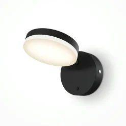 Applique murale orientable noire – forme ronde OCALA