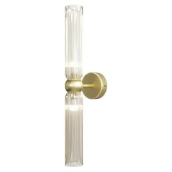 Applique rétro en verre ambré, forme sablier fin SOLANA
