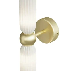 Applique rétro en verre dépoli, forme sablier fin SOLANA