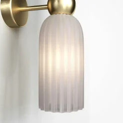Applique rétro en verre dépoli, forme sablier SOLANA