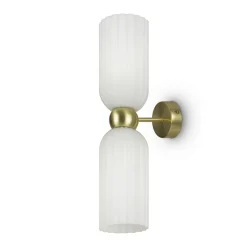 Applique rétro en verre dépoli, forme sablier SOLANA
