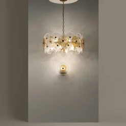 Applique rétro en verre - forme soleil stylisé YUMA
