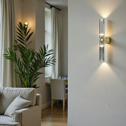 Applique rétro en verre gris fumé, sablier fin SOLANA