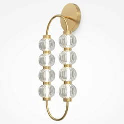 Applique rétro - perles ciselées en verre sur cadre ovale BELLA