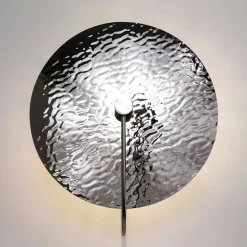 Applique verre moderne – disque argenté effet vague CALERA