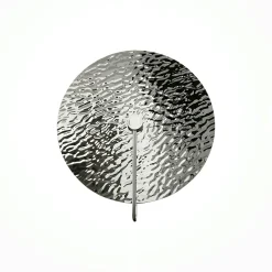 Applique verre moderne – disque argenté effet vague CALERA