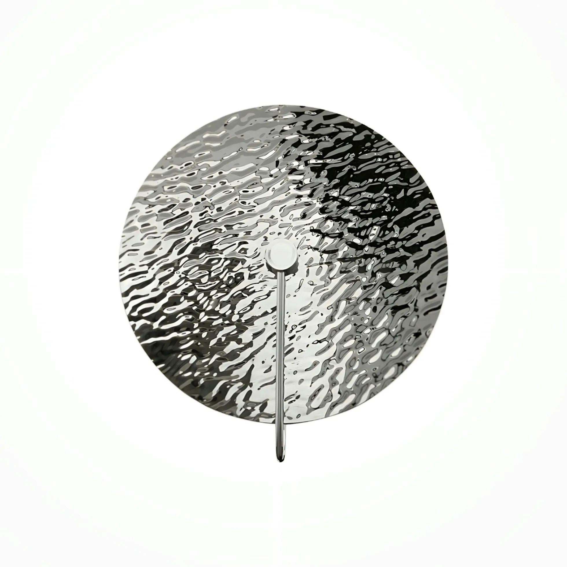 Applique verre moderne – disque argenté effet vague CALERA